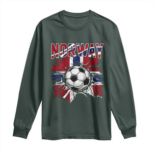 Norway Soccer Fan Long Sleeve Shirt Norwegian Football Supporter Fan Gift