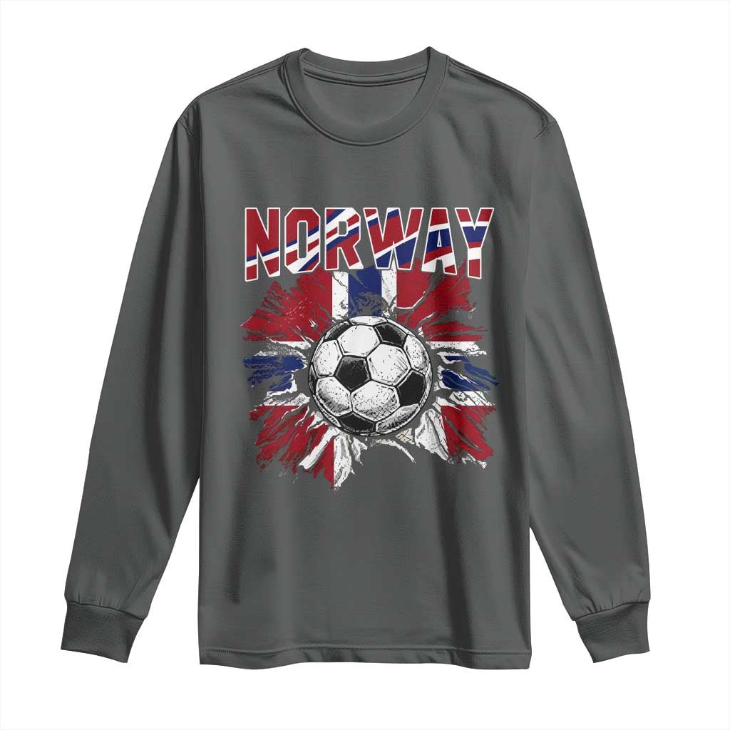 Norway Soccer Fan Long Sleeve Shirt Norwegian Football Supporter Fan Gift