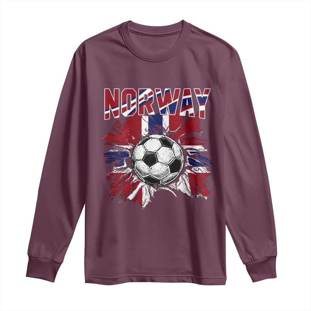 Norway Soccer Fan Long Sleeve Shirt Norwegian Football Supporter Fan Gift