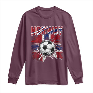 Norway Soccer Fan Long Sleeve Shirt Norwegian Football Supporter Fan Gift