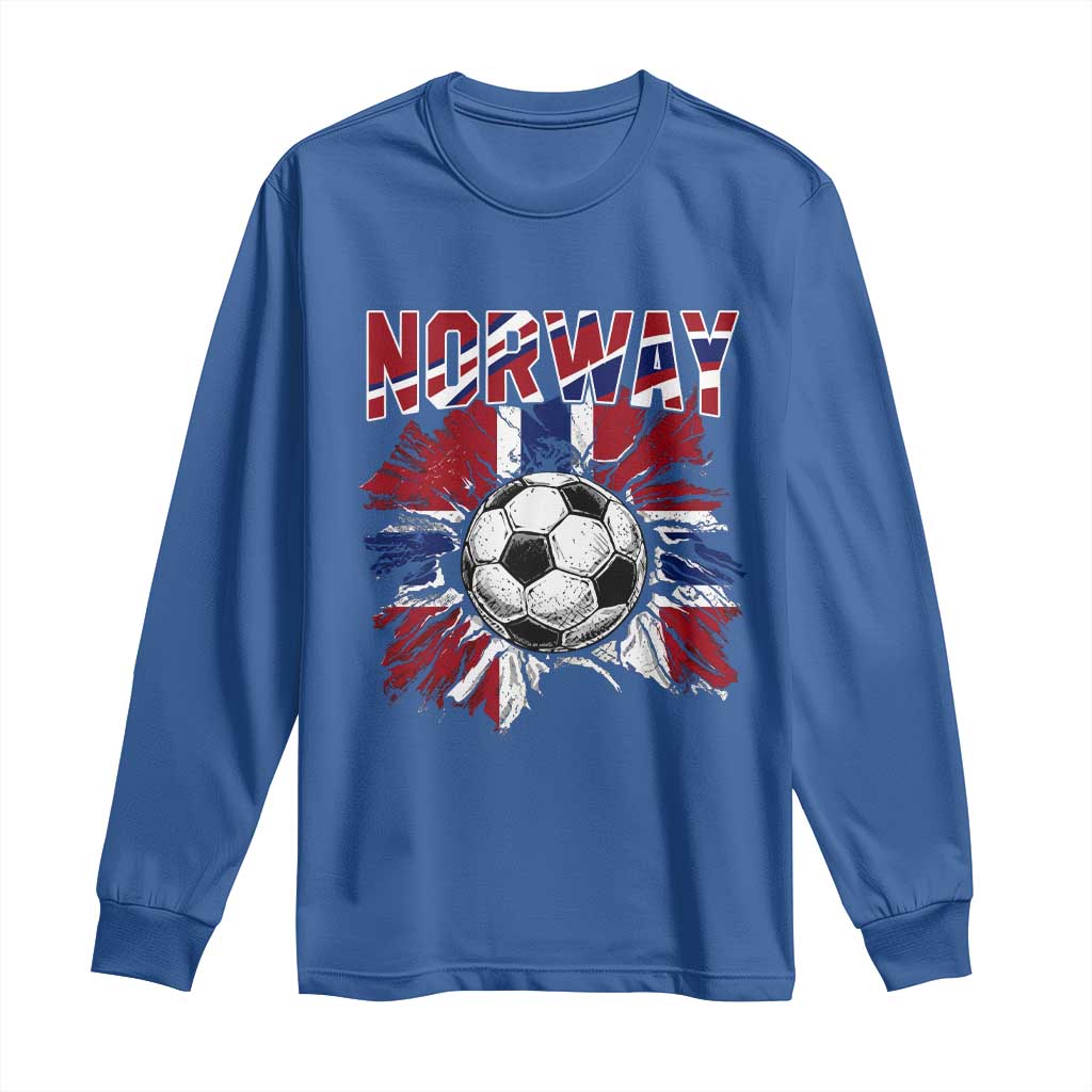 Norway Soccer Fan Long Sleeve Shirt Norwegian Football Supporter Fan Gift
