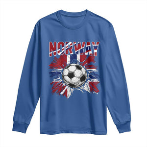 Norway Soccer Fan Long Sleeve Shirt Norwegian Football Supporter Fan Gift