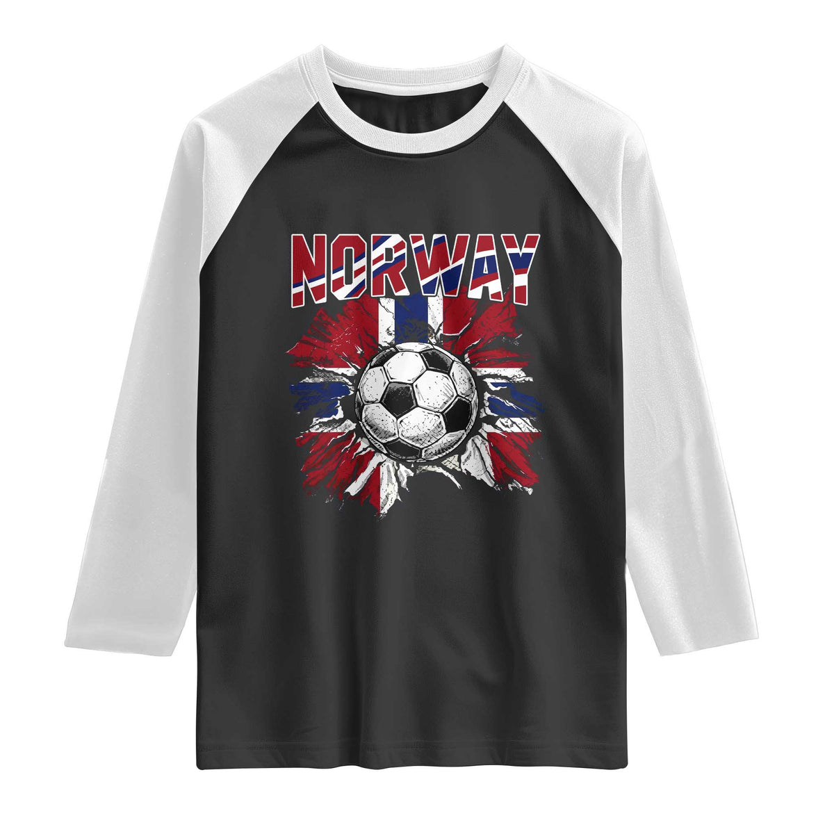 Norway Soccer Fan Raglan Shirt Norwegian Football Supporter Fan Gift