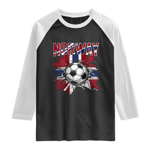 Norway Soccer Fan Raglan Shirt Norwegian Football Supporter Fan Gift