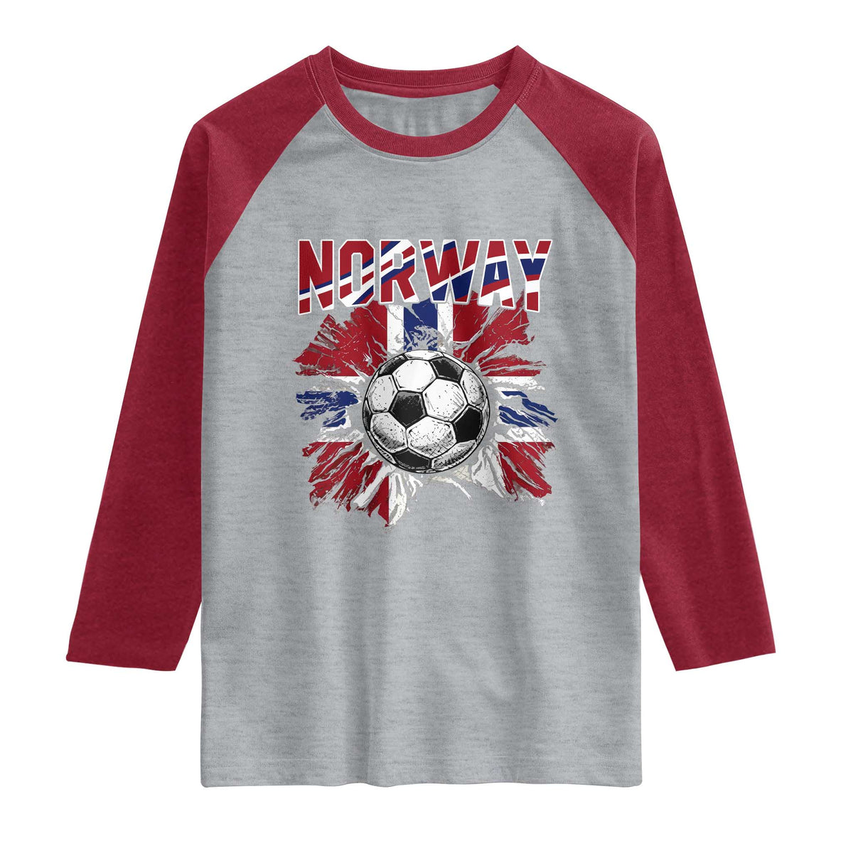 Norway Soccer Fan Raglan Shirt Norwegian Football Supporter Fan Gift