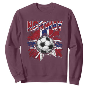 Norway Soccer Fan Sweatshirt Norwegian Football Supporter Fan Gift