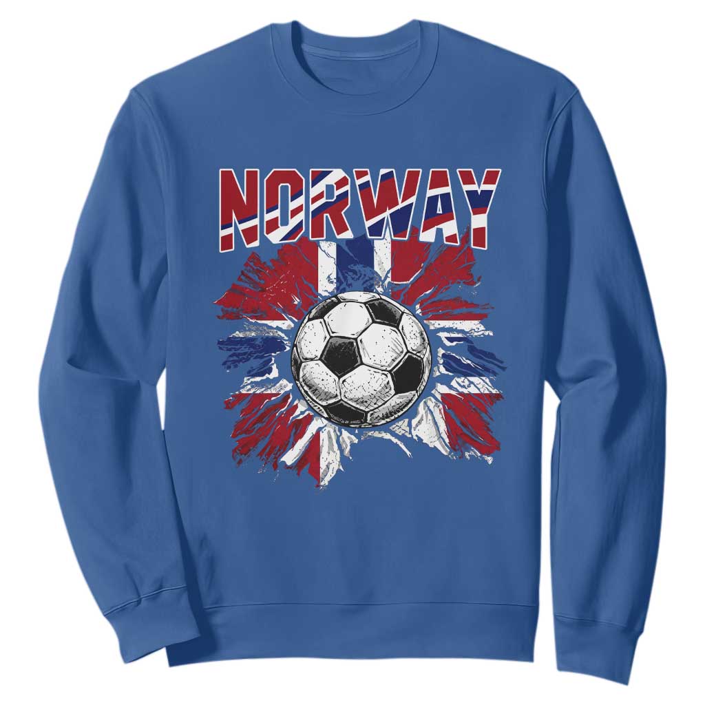 Norway Soccer Fan Sweatshirt Norwegian Football Supporter Fan Gift