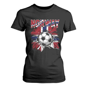 Norway Soccer Fan T Shirt For Women Norwegian Football Supporter Fan Gift