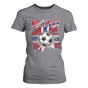 Norway Soccer Fan T Shirt For Women Norwegian Football Supporter Fan Gift