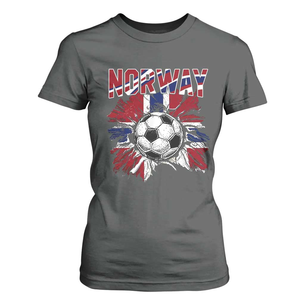 Norway Soccer Fan T Shirt For Women Norwegian Football Supporter Fan Gift