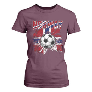 Norway Soccer Fan T Shirt For Women Norwegian Football Supporter Fan Gift