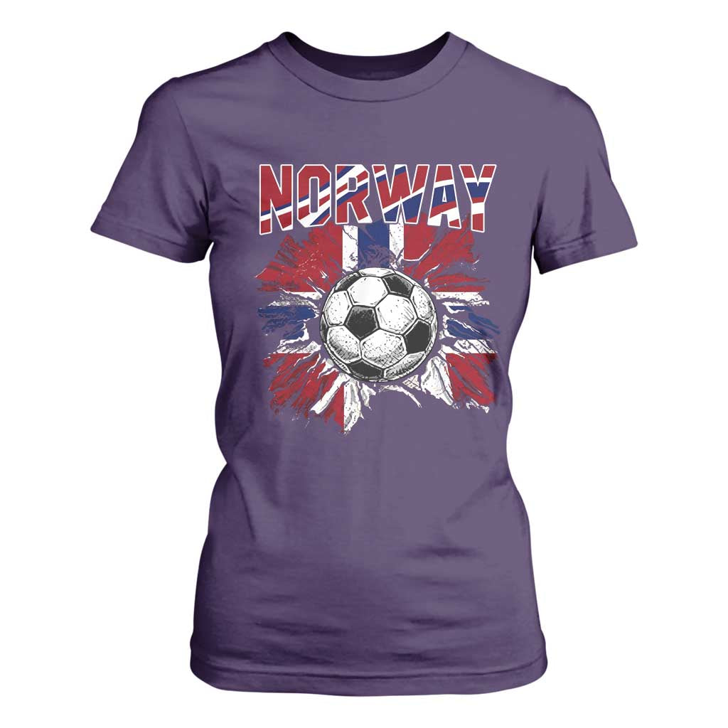 Norway Soccer Fan T Shirt For Women Norwegian Football Supporter Fan Gift