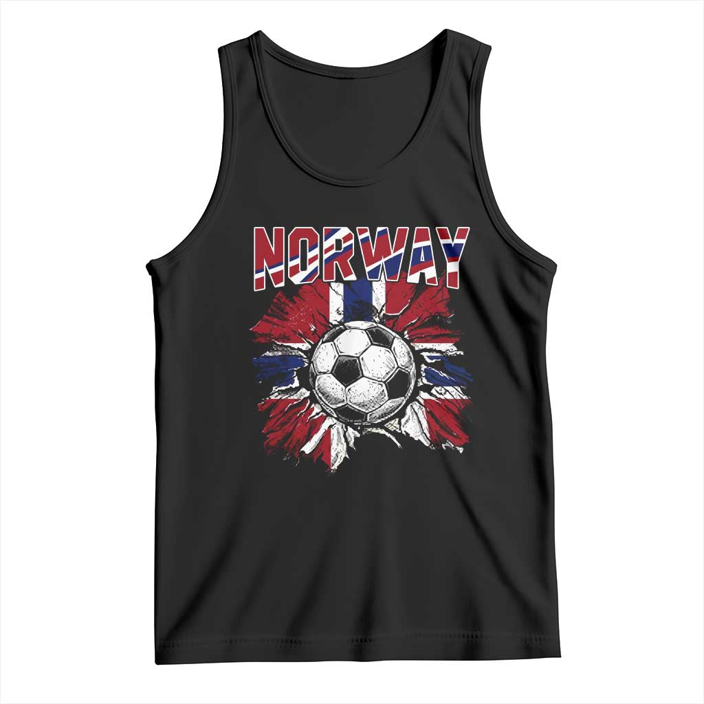 Norway Soccer Fan Tank Top Norwegian Football Supporter Fan Gift TS14 Black Print Your Wear