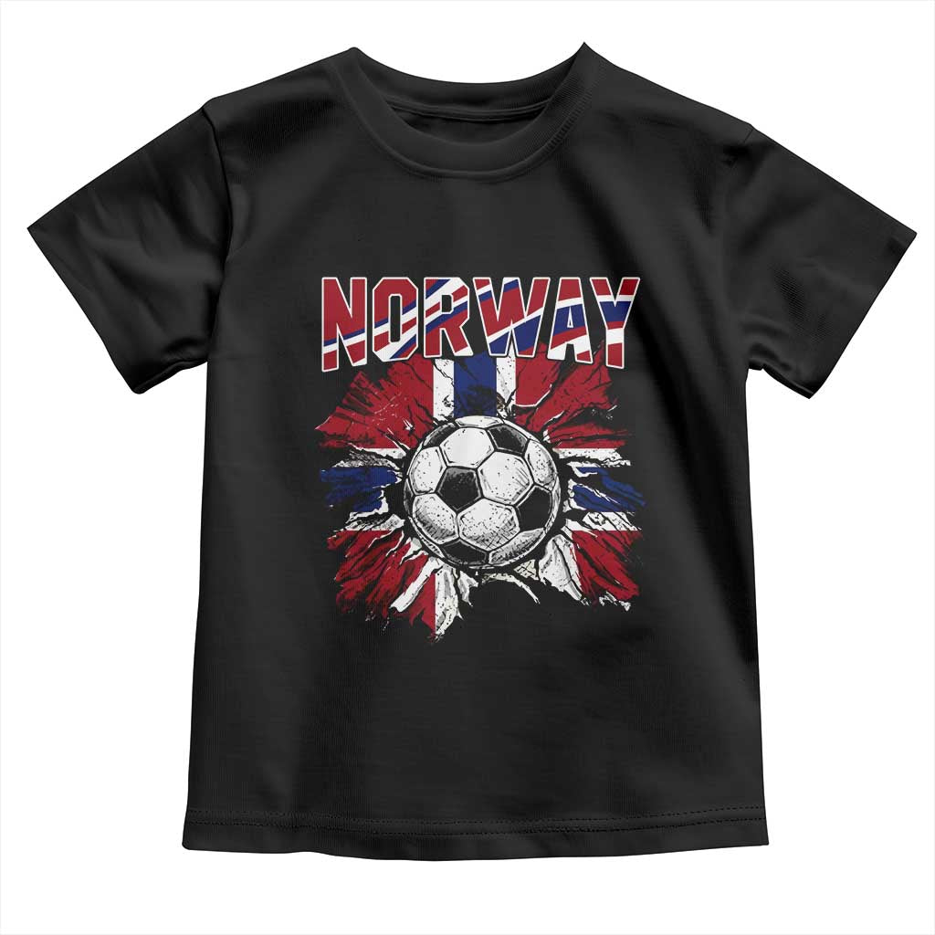 Norway Soccer Fan Toddler T Shirt Norwegian Football Supporter Fan Gift TS14 Black Print Your Wear