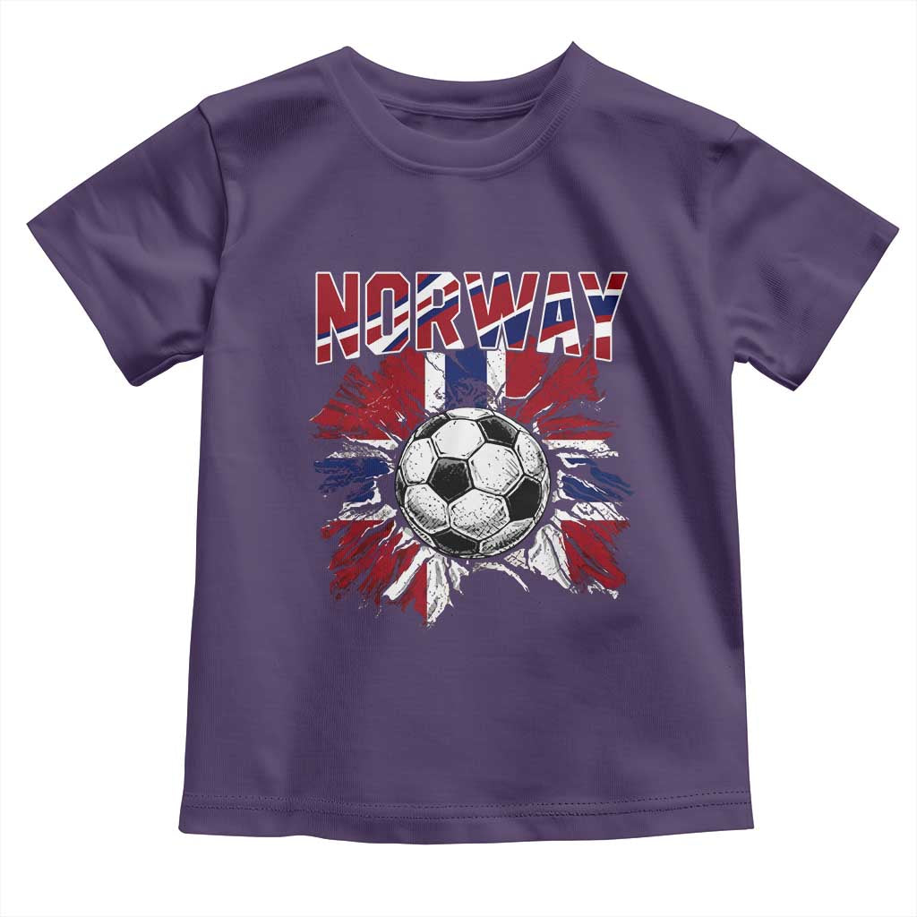 Norway Soccer Fan Toddler T Shirt Norwegian Football Supporter Fan Gift
