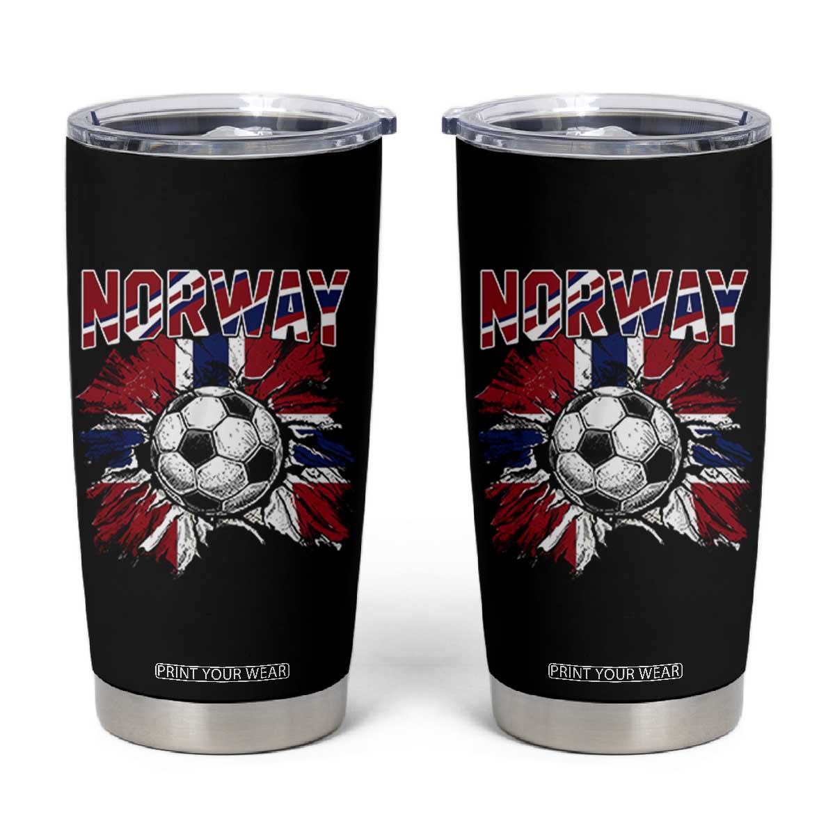 Norway Soccer Fan Tumbler Cup Norwegian Football Supporter Fan Gift