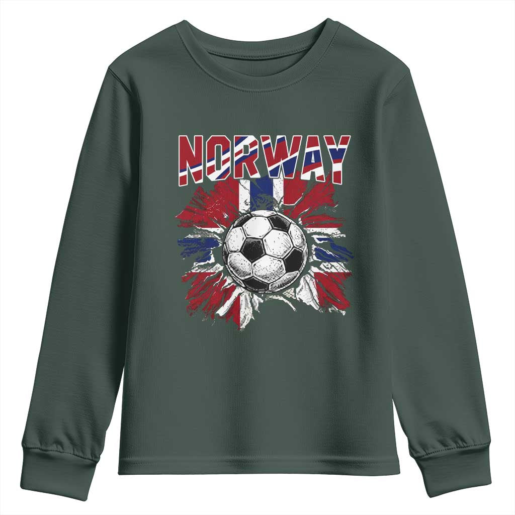 Norway Soccer Fan Youth Sweatshirt Norwegian Football Supporter Fan Gift