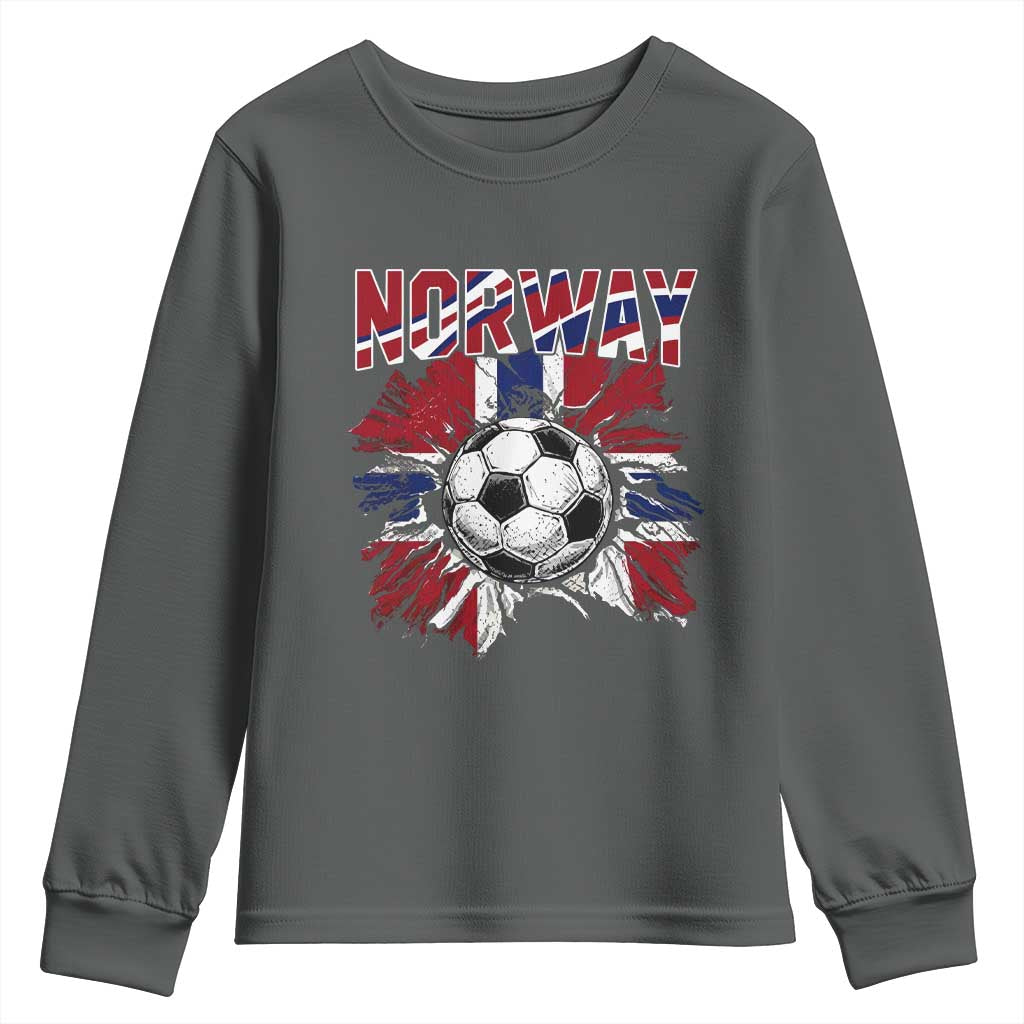 Norway Soccer Fan Youth Sweatshirt Norwegian Football Supporter Fan Gift