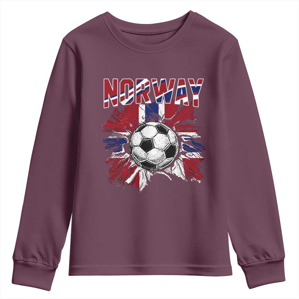Norway Soccer Fan Youth Sweatshirt Norwegian Football Supporter Fan Gift