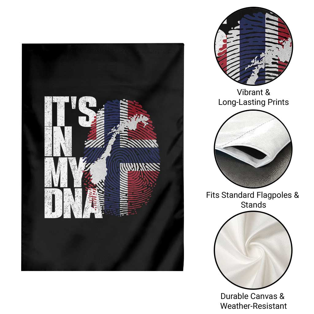 It's in My DNA Garden Flag Norwegian Norway Map Flag Pride
