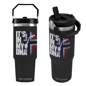 It's in My DNA Flip Straw Tumbler Norwegian Norway Map Flag Pride