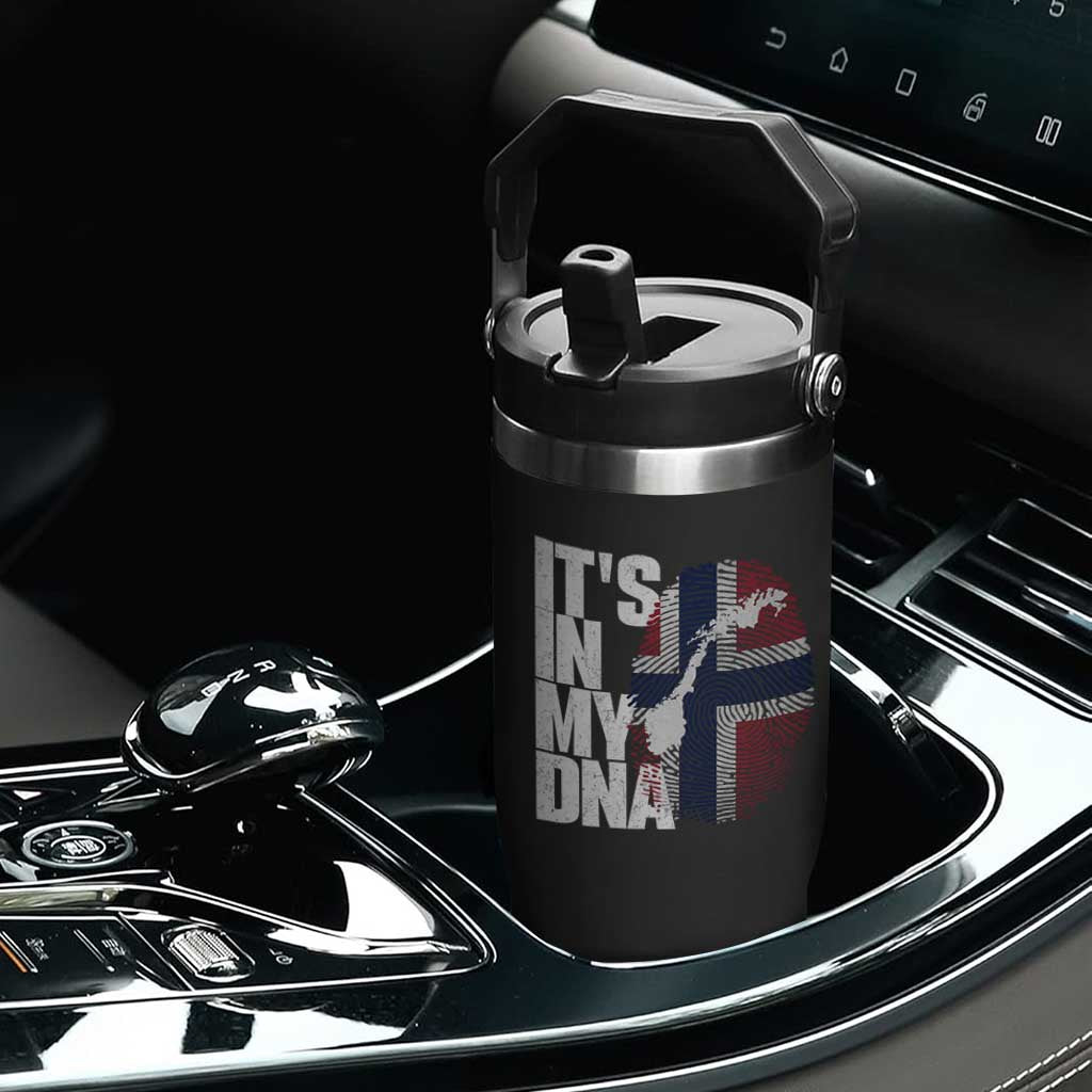It's in My DNA Flip Straw Tumbler Norwegian Norway Map Flag Pride