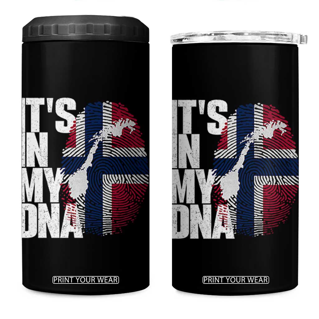 It's in My DNA 4 in 1 Can Cooler Tumbler Norwegian Norway Map Flag Pride