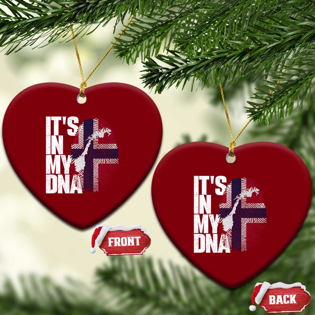 It's in My DNA Ceramic Ornament Norwegian Norway Map Flag Pride