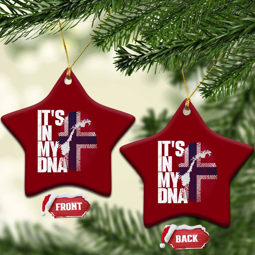 It's in My DNA Ceramic Ornament Norwegian Norway Map Flag Pride