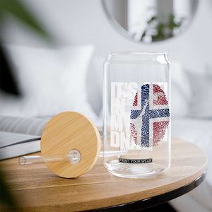 It's in My DNA Glass Can Norwegian Norway Map Flag Pride