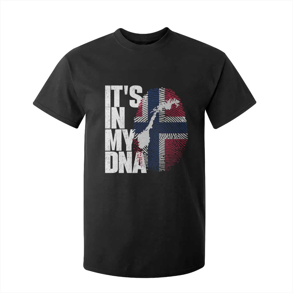 It's in My DNA T Shirt For Kid Norwegian Norway Map Flag Pride