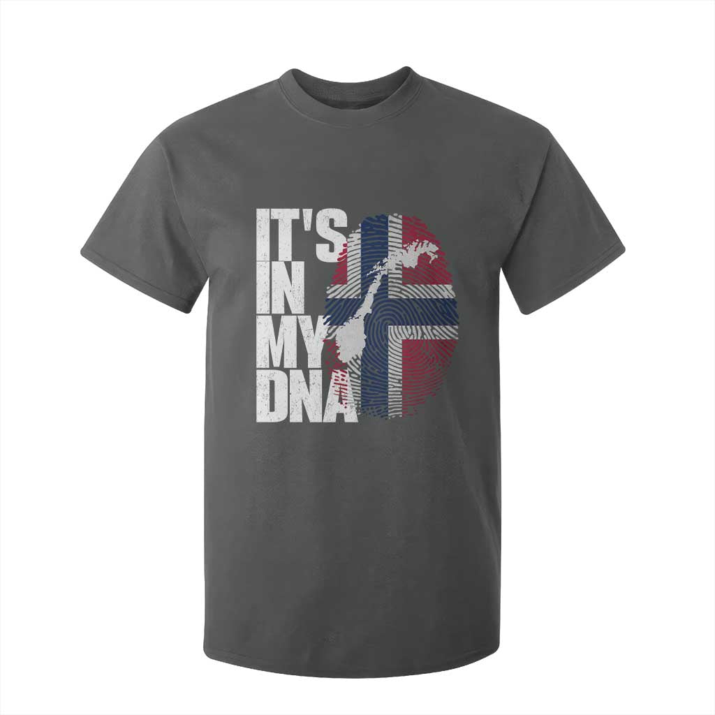 It's in My DNA T Shirt For Kid Norwegian Norway Map Flag Pride