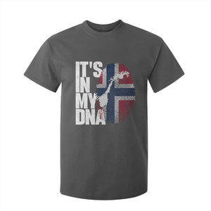 It's in My DNA T Shirt For Kid Norwegian Norway Map Flag Pride