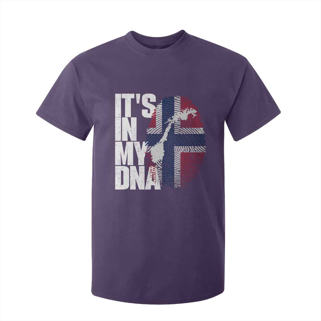 It's in My DNA T Shirt For Kid Norwegian Norway Map Flag Pride