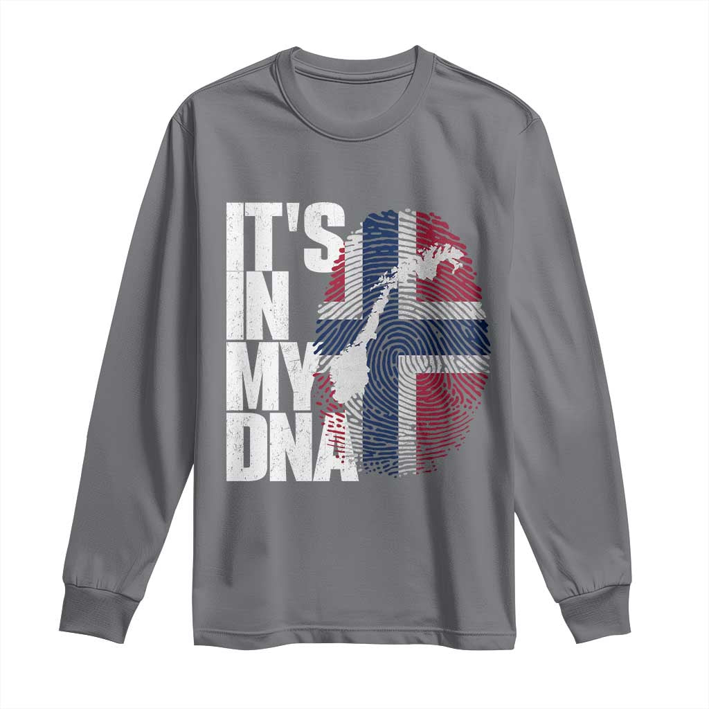 It's in My DNA Long Sleeve Shirt Norwegian Norway Map Flag Pride
