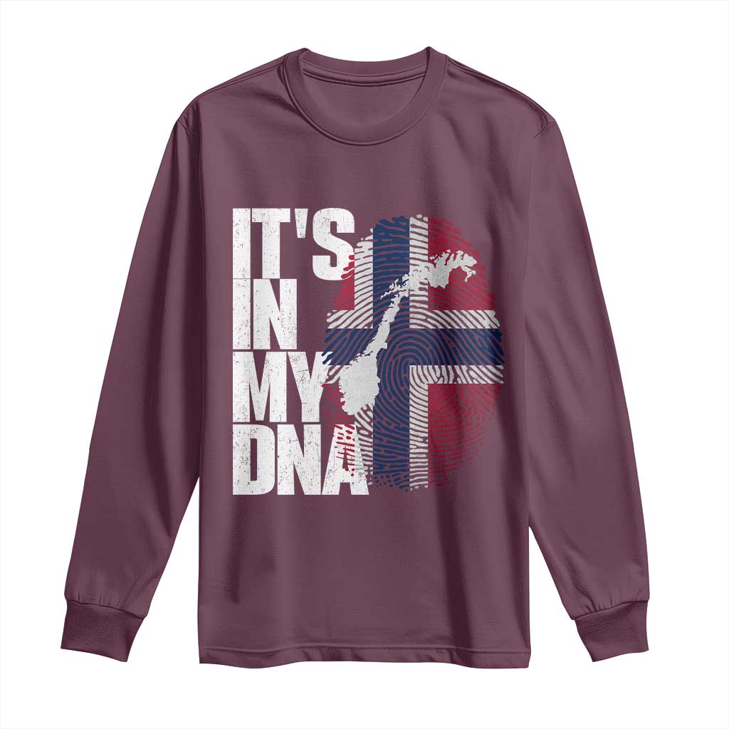 It's in My DNA Long Sleeve Shirt Norwegian Norway Map Flag Pride