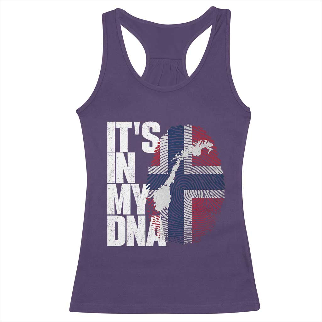 It's in My DNA Racerback Tank Top Norwegian Norway Map Flag Pride