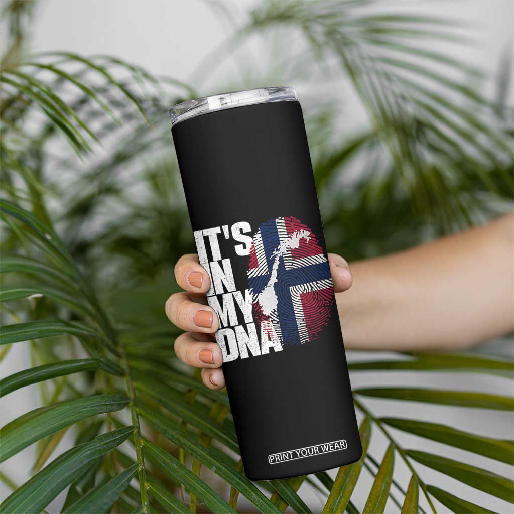 It's in My DNA Skinny Tumbler Norwegian Norway Map Flag Pride