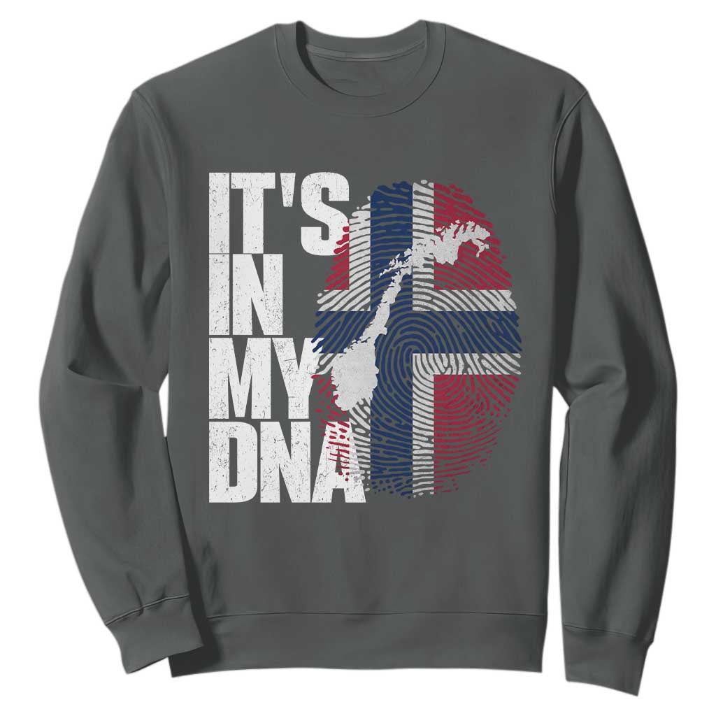 It's in My DNA Sweatshirt Norwegian Norway Map Flag Pride