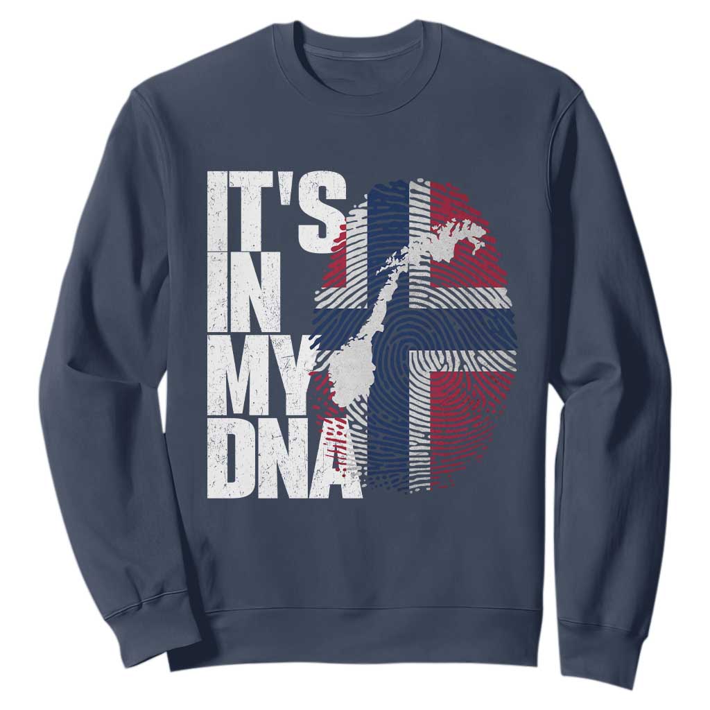 It's in My DNA Sweatshirt Norwegian Norway Map Flag Pride