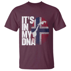 It's in My DNA T Shirt Norwegian Norway Map Flag Pride