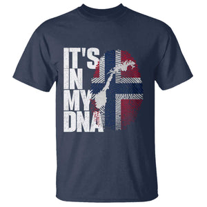 It's in My DNA T Shirt Norwegian Norway Map Flag Pride