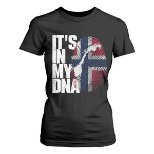 It's in My DNA T Shirt For Women Norwegian Norway Map Flag Pride