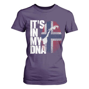 It's in My DNA T Shirt For Women Norwegian Norway Map Flag Pride