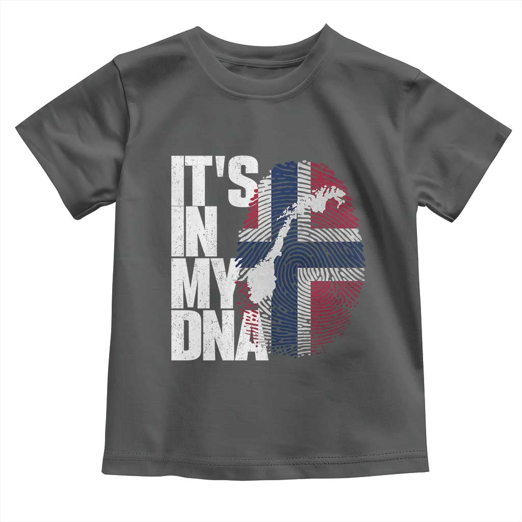 It's in My DNA Toddler T Shirt Norwegian Norway Map Flag Pride