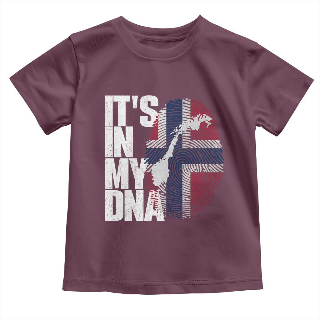 It's in My DNA Toddler T Shirt Norwegian Norway Map Flag Pride