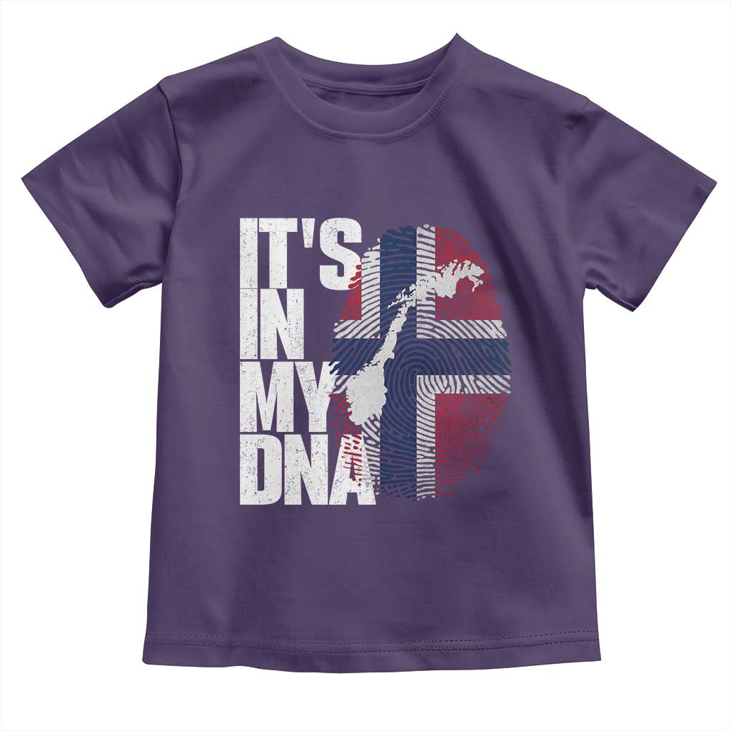 It's in My DNA Toddler T Shirt Norwegian Norway Map Flag Pride