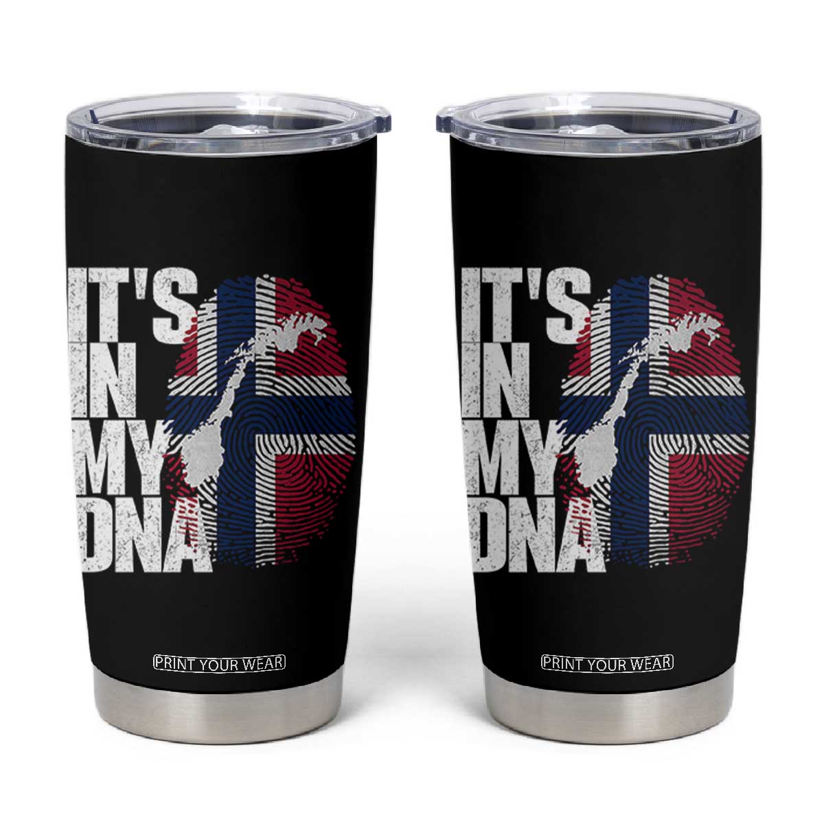 It's in My DNA Tumbler Cup Norwegian Norway Map Flag Pride