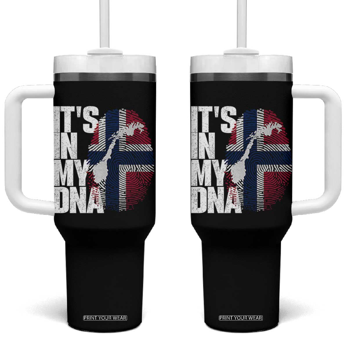 It's in My DNA Tumbler With Handle Norwegian Norway Map Flag Pride
