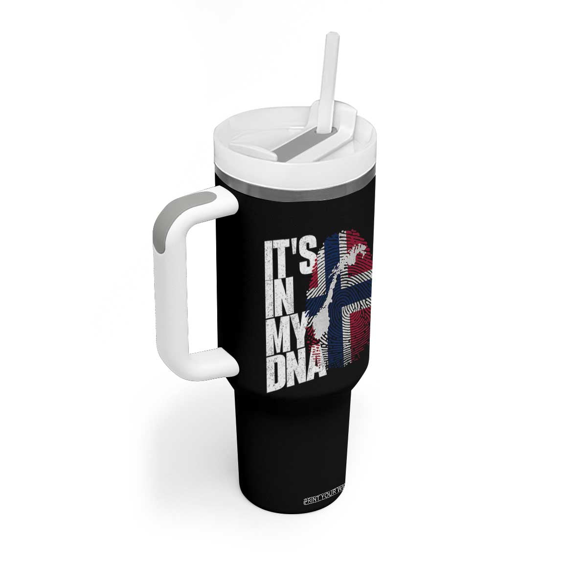 It's in My DNA Tumbler With Handle Norwegian Norway Map Flag Pride